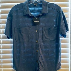 Eddie Bauer Abloom Blue Lightweight Shirt Size XS NWT